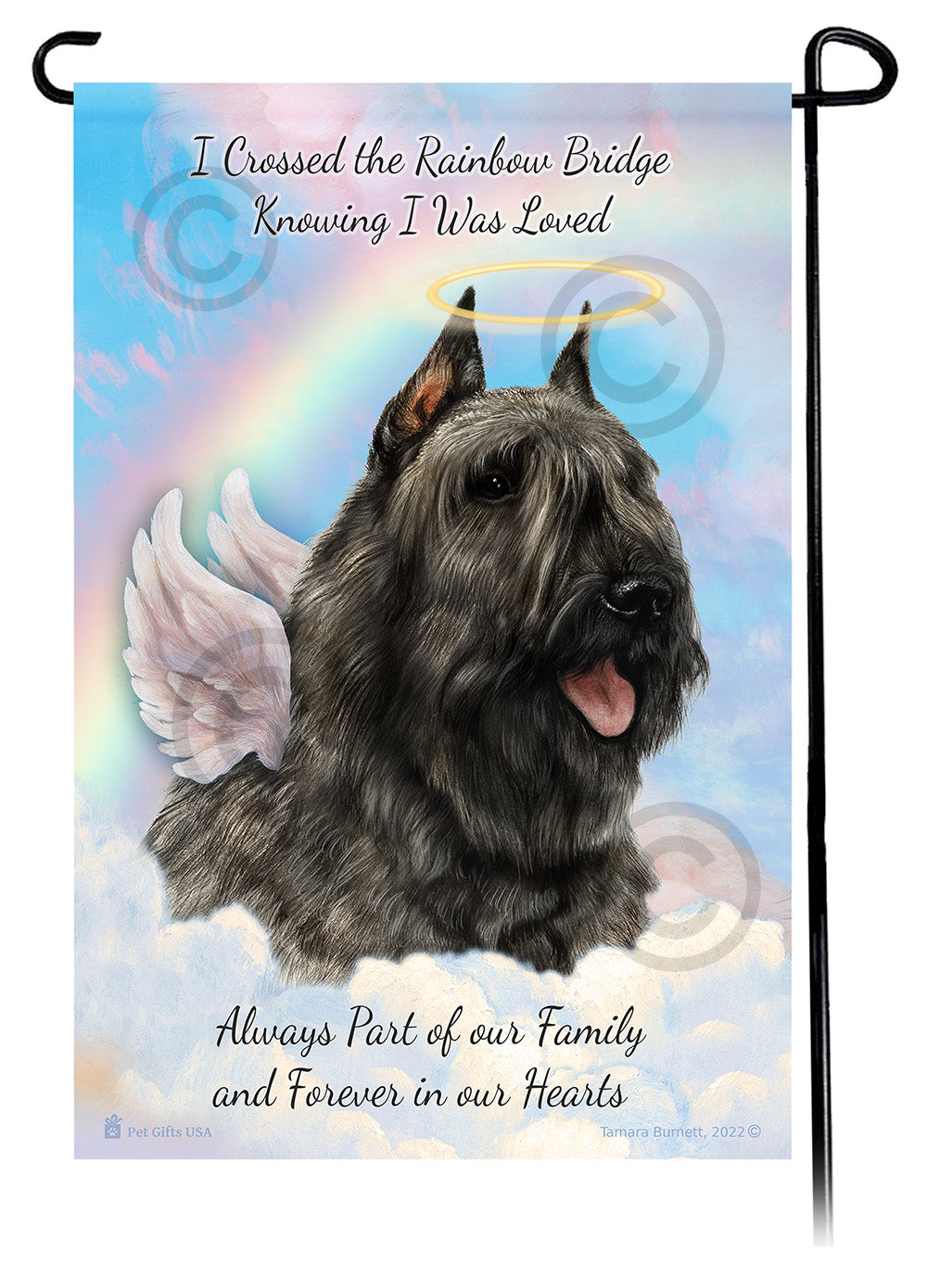 Bouvier des Flandres Memorial Garden Flags