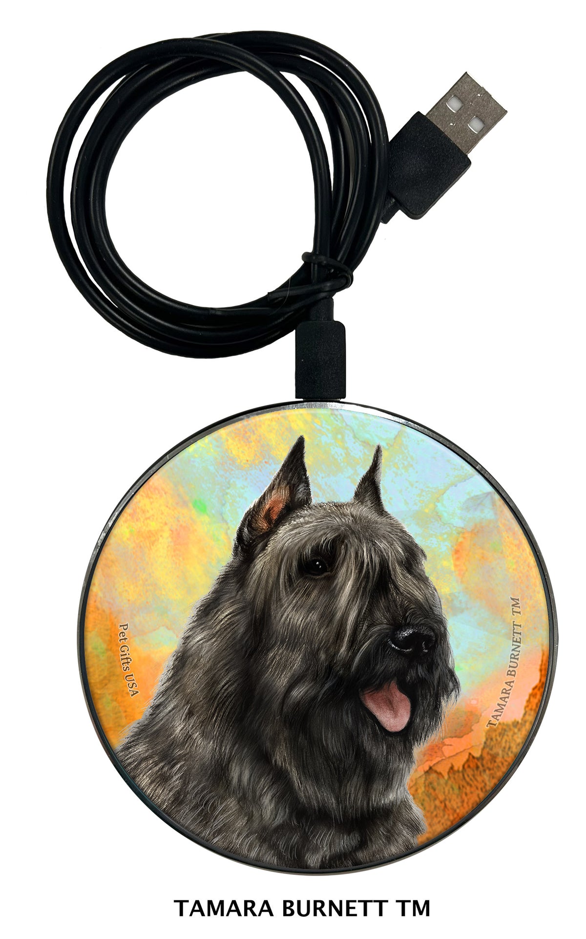 Bouvier des Flandres Grey Zoomies Wireless Charger