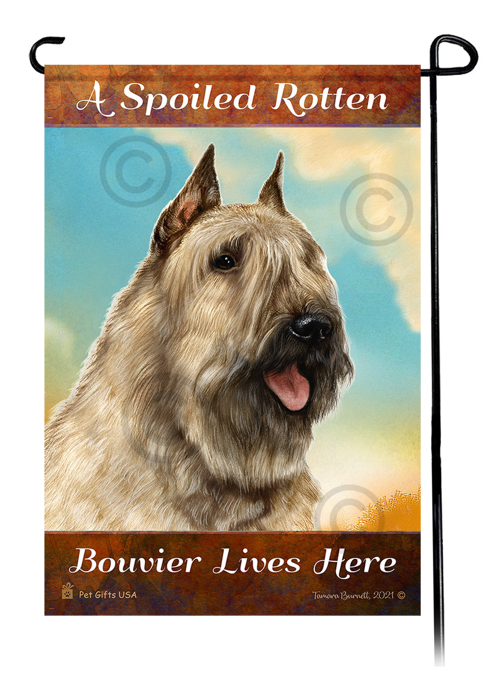 Bouvier des Flandres Spoiled Rotten - Garden Flag