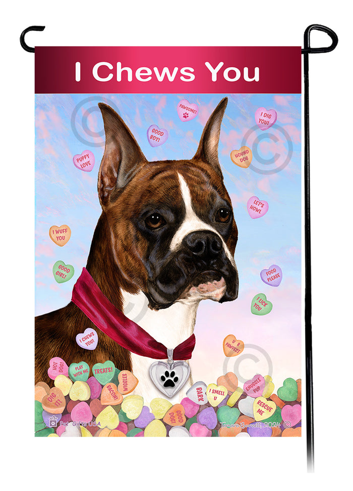 Boxer Valentine Sweetheart Garden Flags