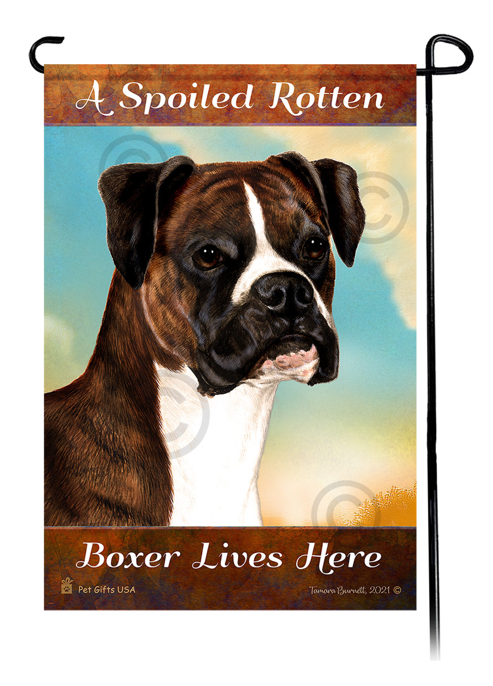 Boxer Spoiled Rotten - Garden Flag