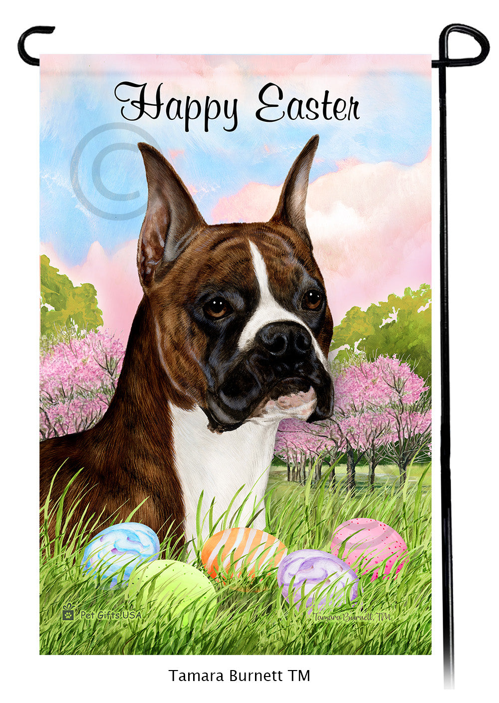 Boxer Happy Easter - Garden Flag
