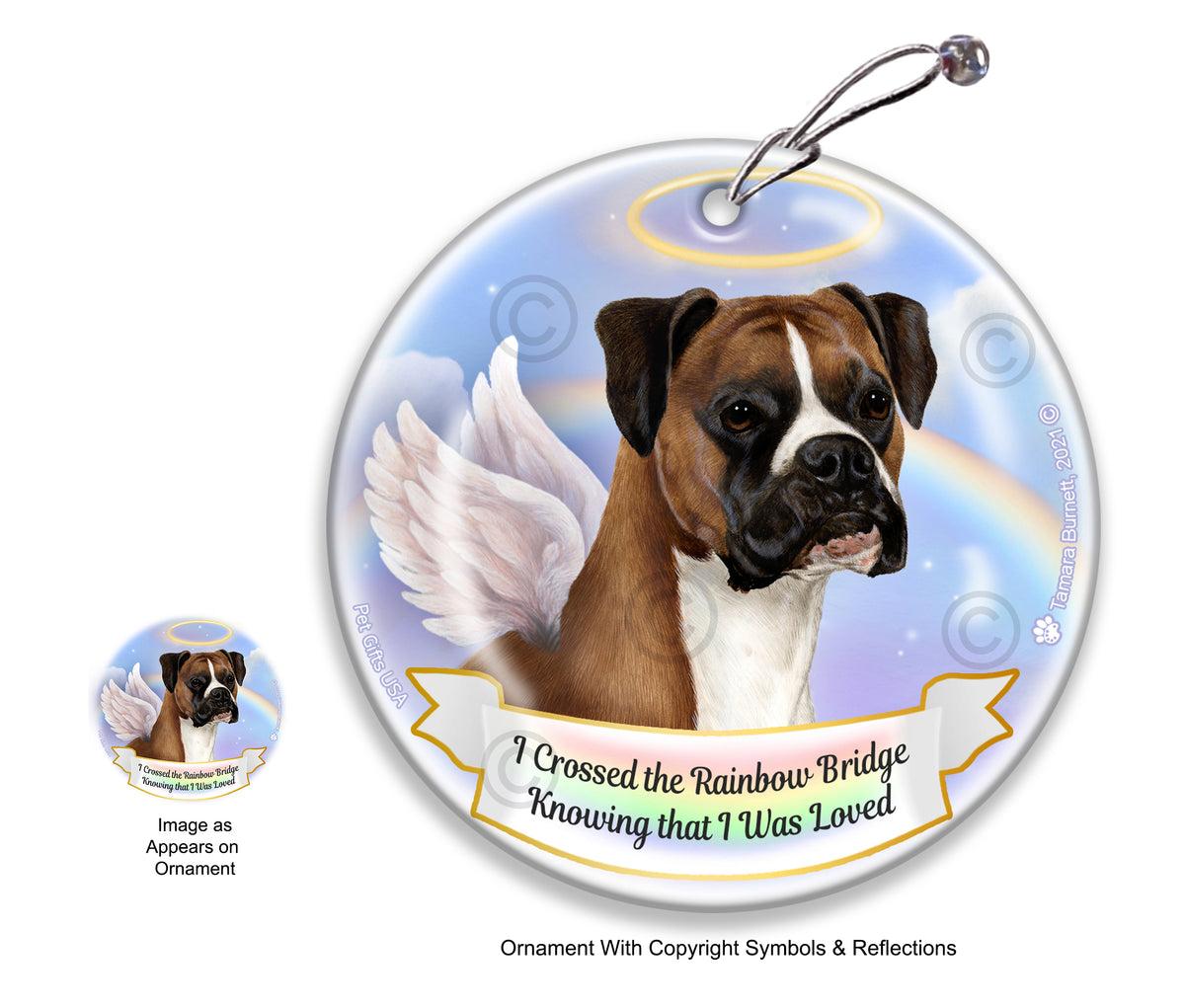 Boxer Fawn Uncropped Ornament