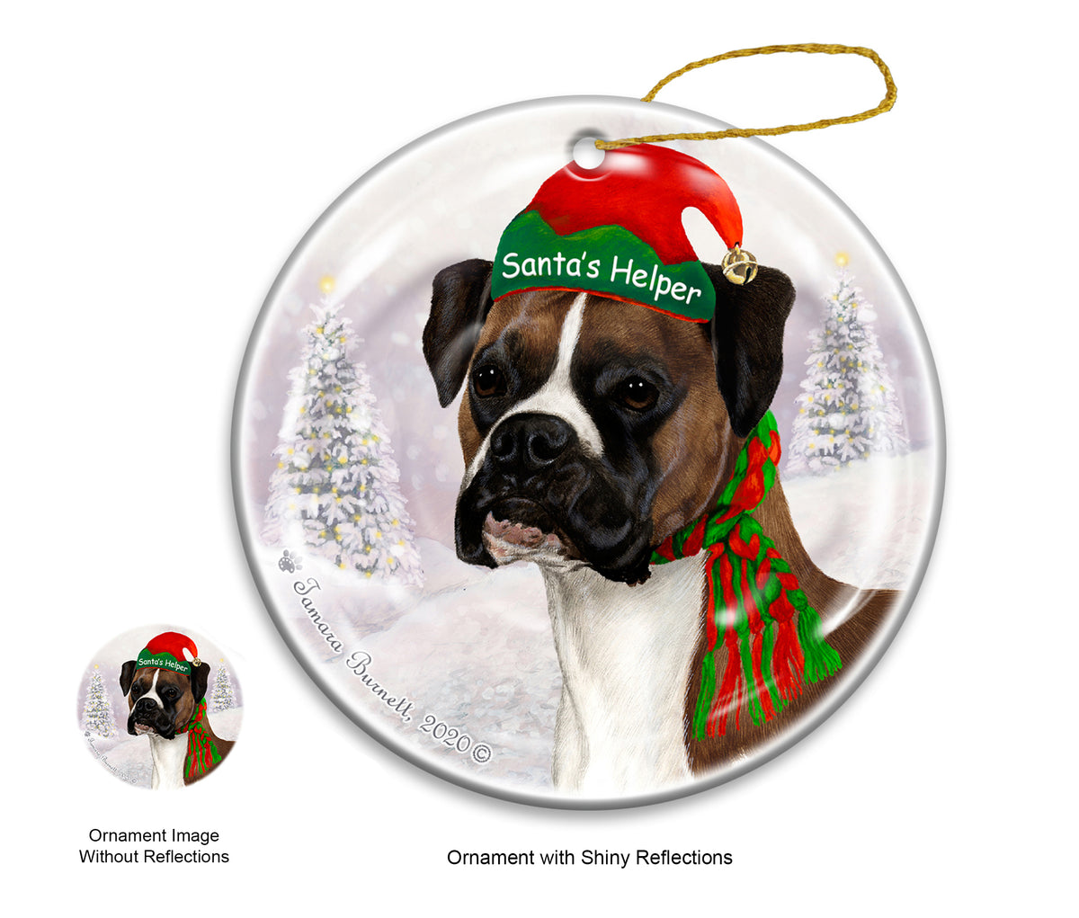 Boxer Fawn Uncropped Ornament
