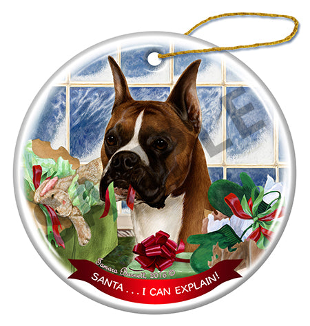 Boxer Crop Fawn Ornament
