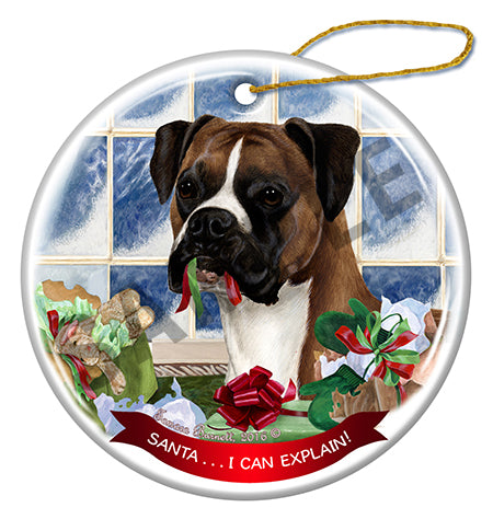 Boxer Uncrop Fawn Ornament