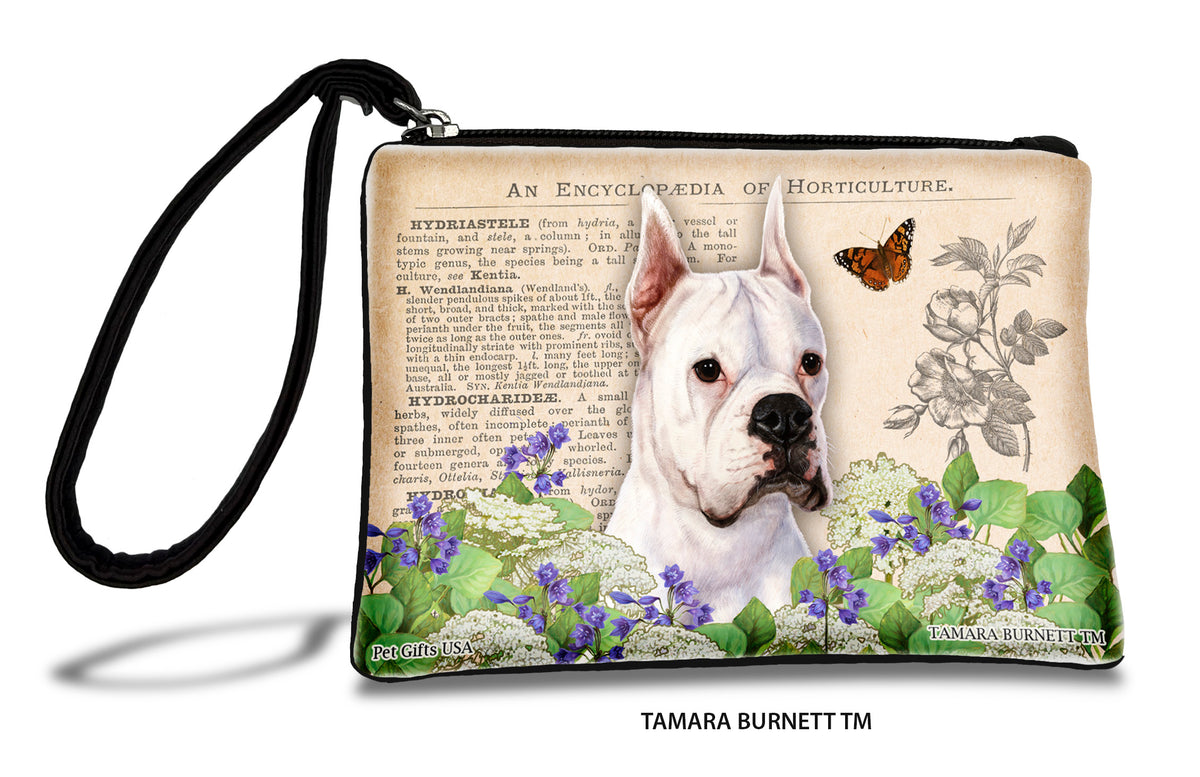 Boxer White Cropped Zippees Pet Pouch