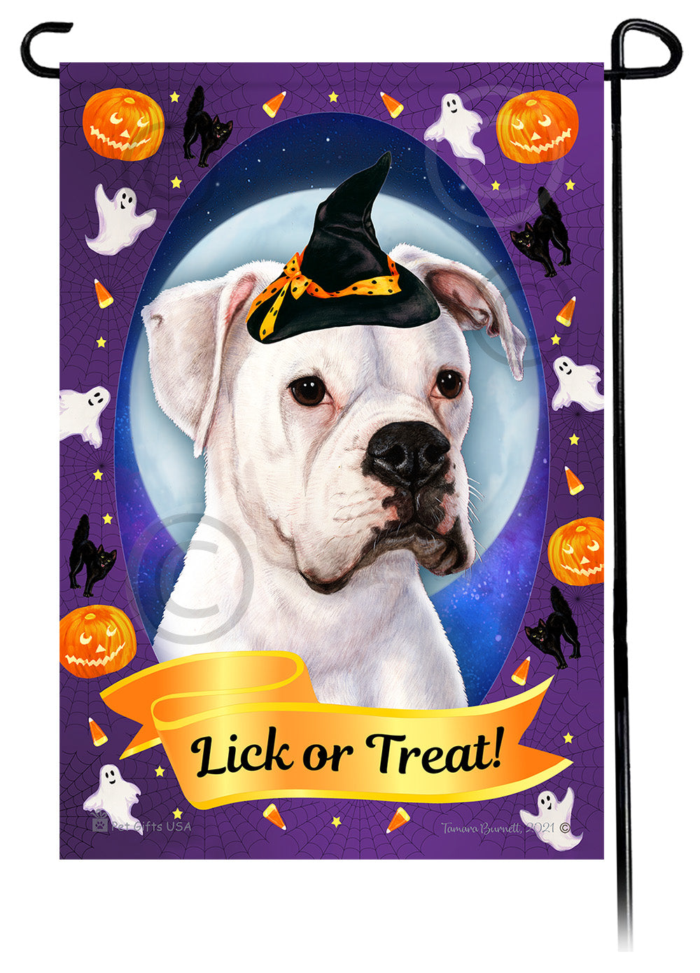 Boxer Halloween Howls - Garden Flag