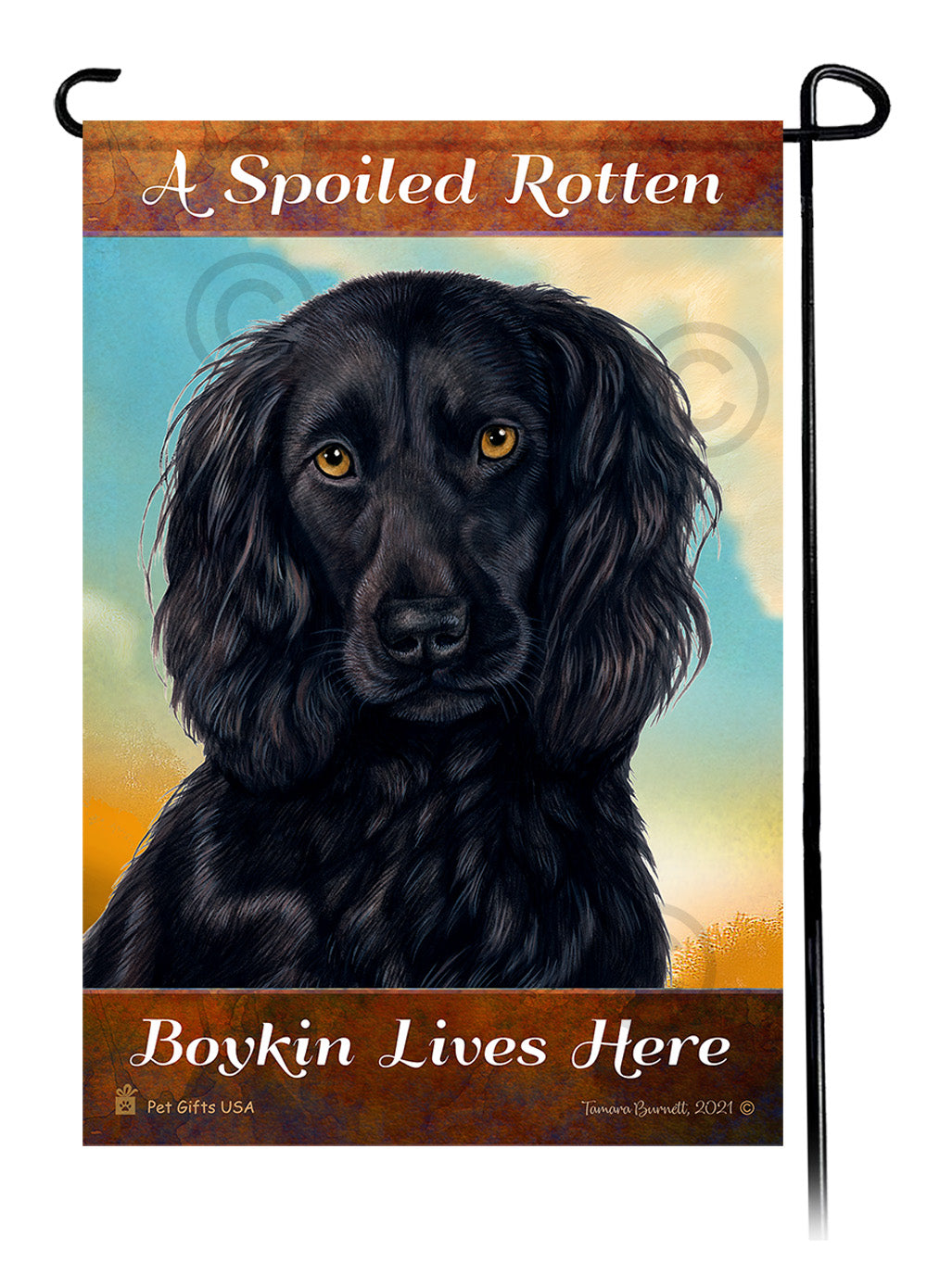 Boykin Spaniel Spoiled Rotten Garden Flags