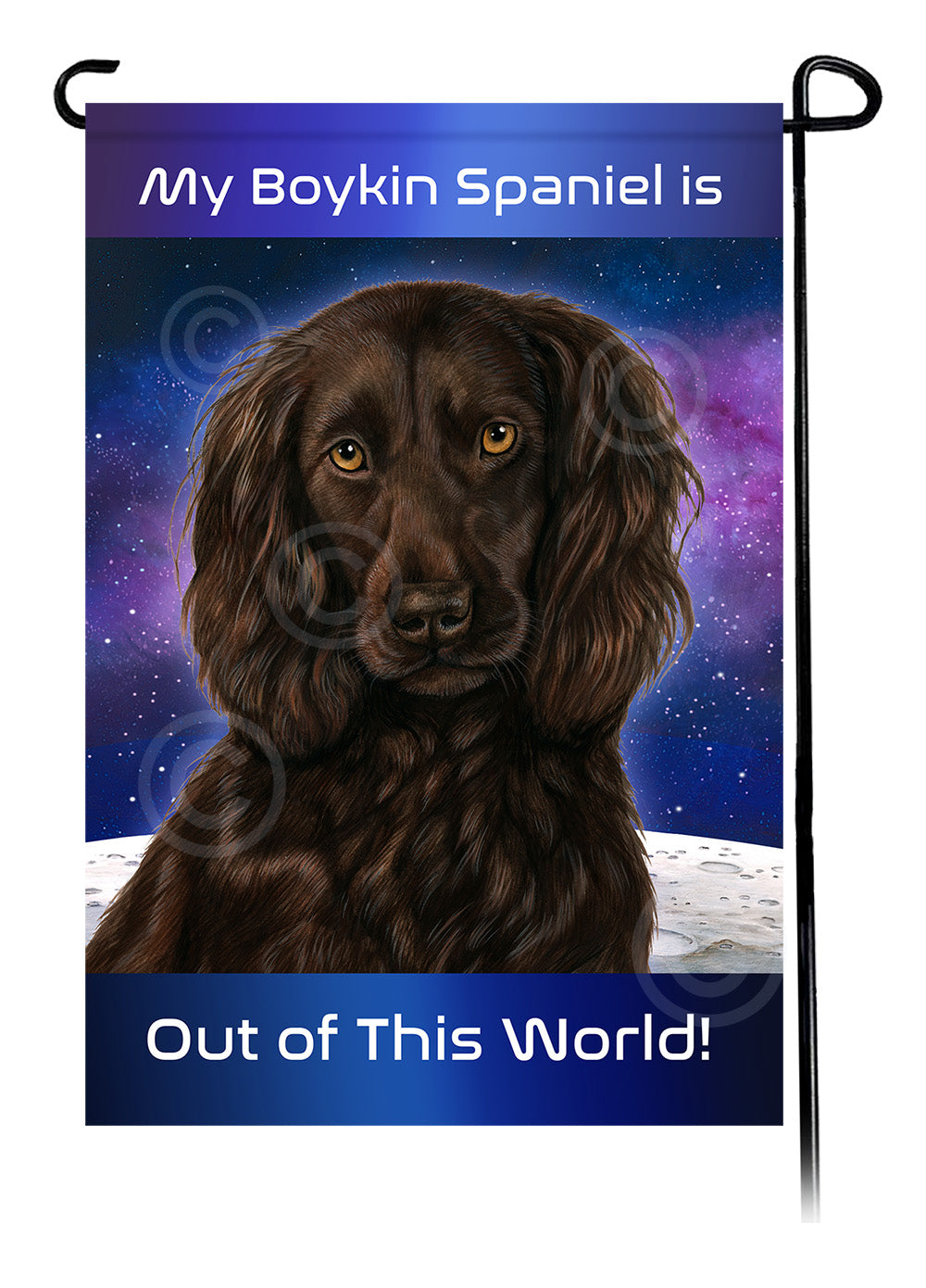 Boykin Spaniel Out Of This World - Garden Flag