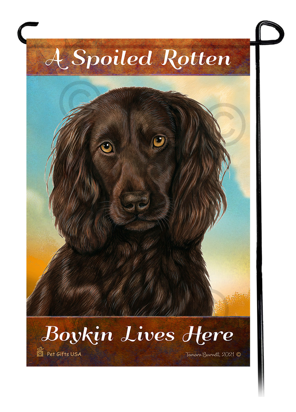 Boykin Spaniel Spoiled Rotten - Garden Flag