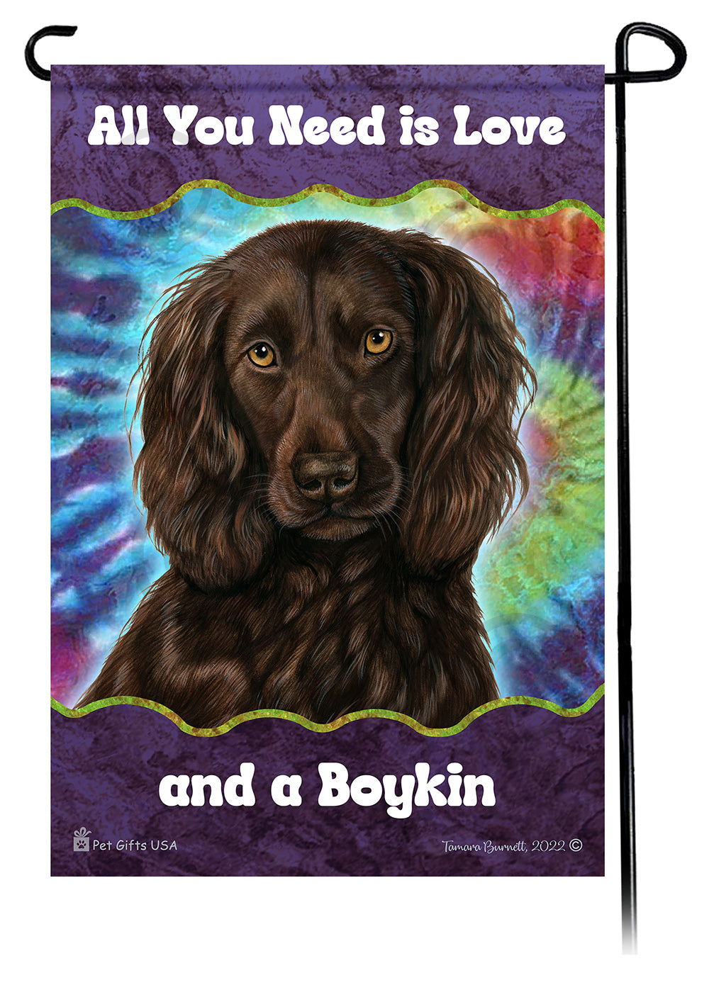 Boykin Spaniel All You Need Is Love Garden Flag