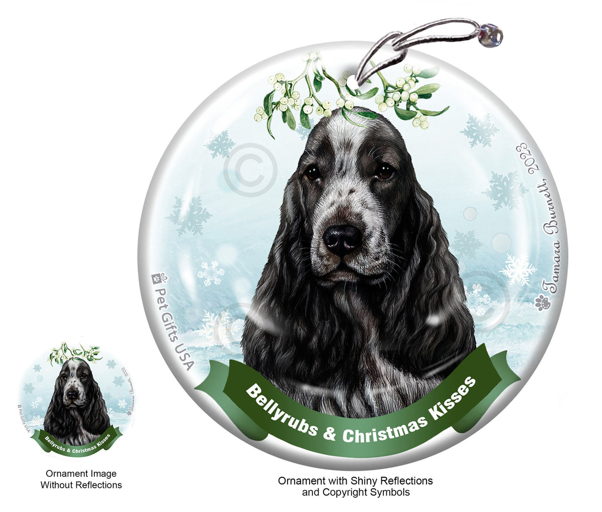 English Cocker Spaniel Blue Roan Ornament