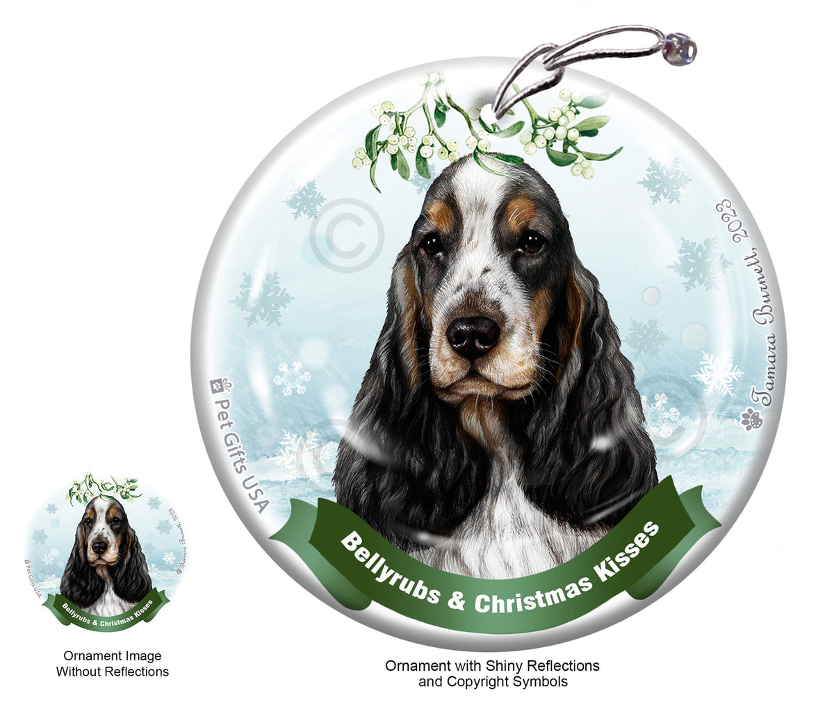 English Cocker Spaniel Tri-Color Ornament