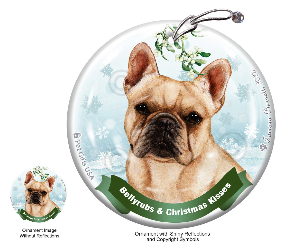 French Bulldog Cream Ornament