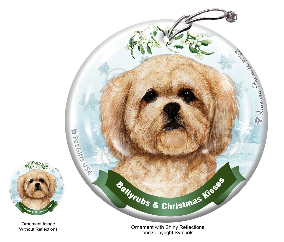 Lhasa Apso Cream Ornament