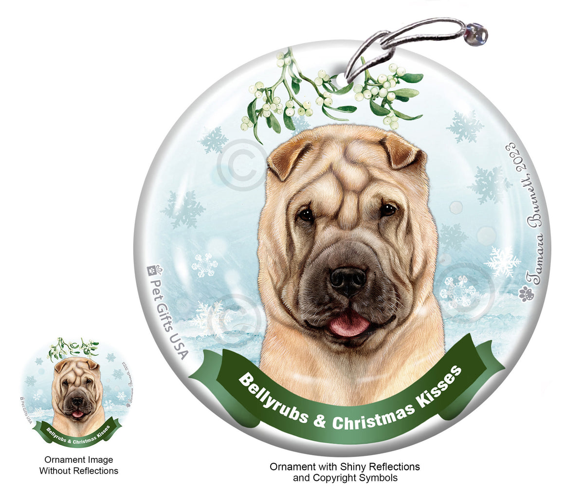 Shar Pei Cream Ornament