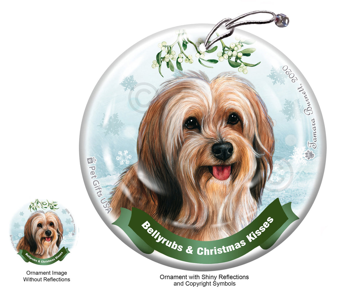 Tibetan Terrier Red Sable Ornament