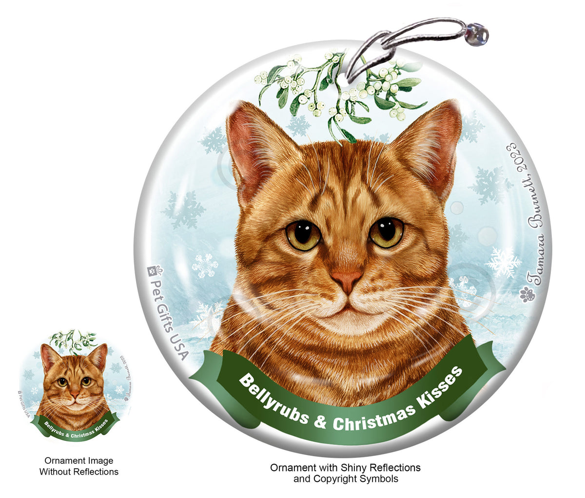 Tabby Orange Ornament