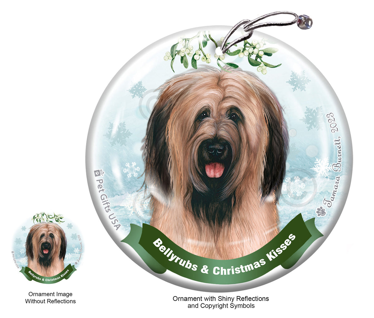 Briard Fawn Uncropped Ornament