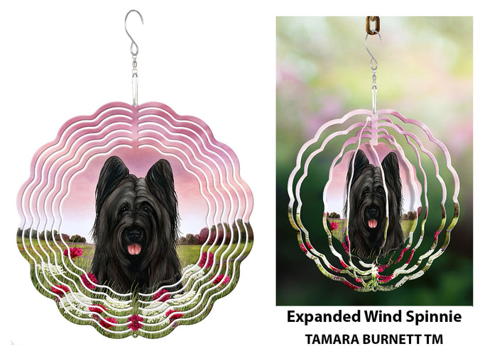 Briard Black Cropped Wind Spinner