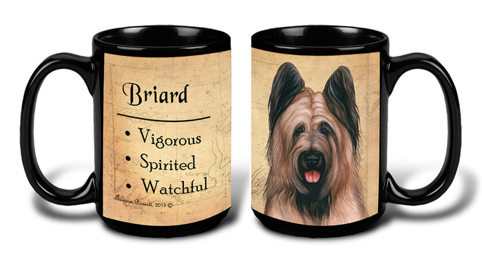 Briard Fawn Cropped - My Faithful Friends Mug 15 oz