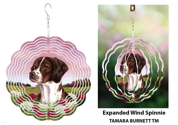 Brittany Liver and White Wind Spinner