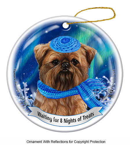Brussels Griffon Brown Hanukkah Ornament