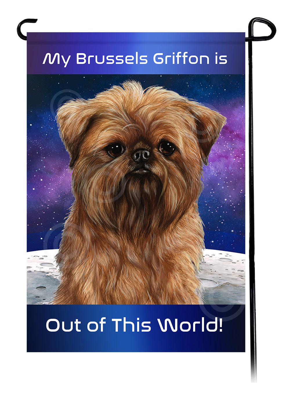 Brussels Griffon Out Of This World Garden Flags