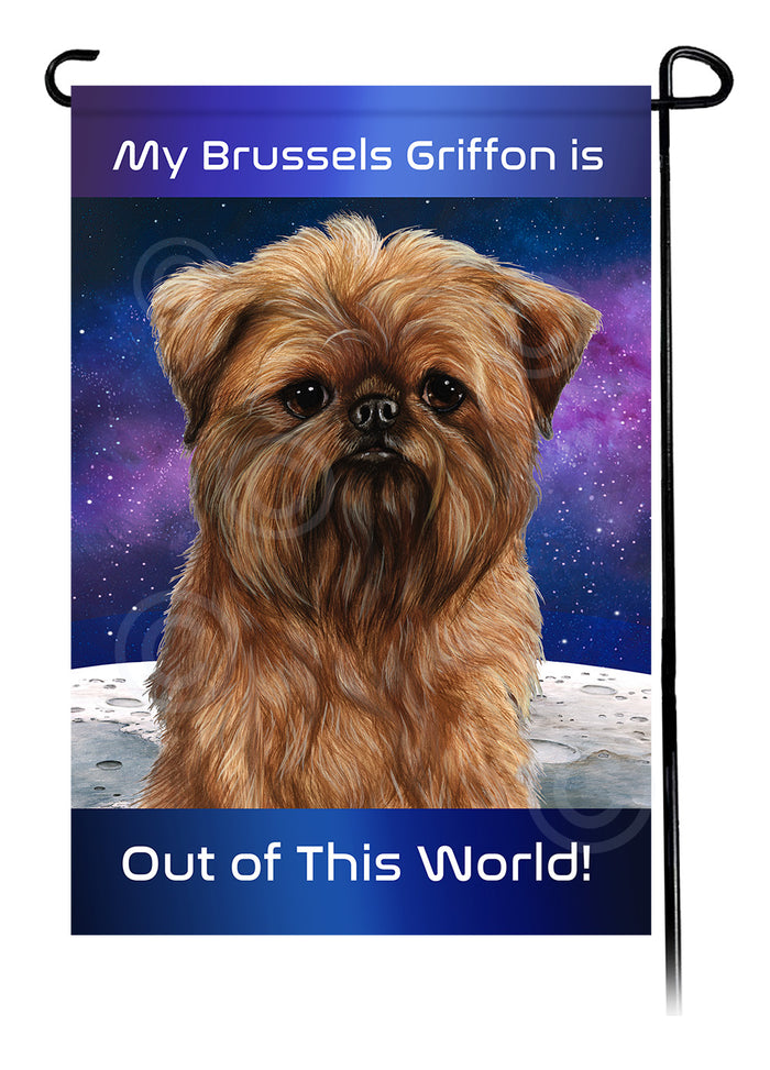 Brussels Griffon Out Of This World Garden Flags