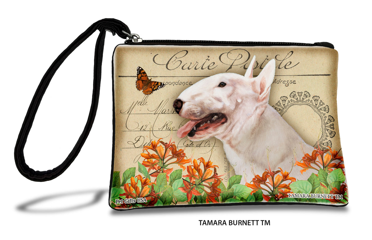Bull Terrier White Zippees Pet Pouch