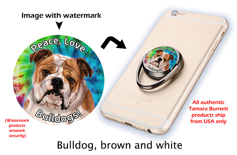 English Bulldog Tan and White Phone Stand
