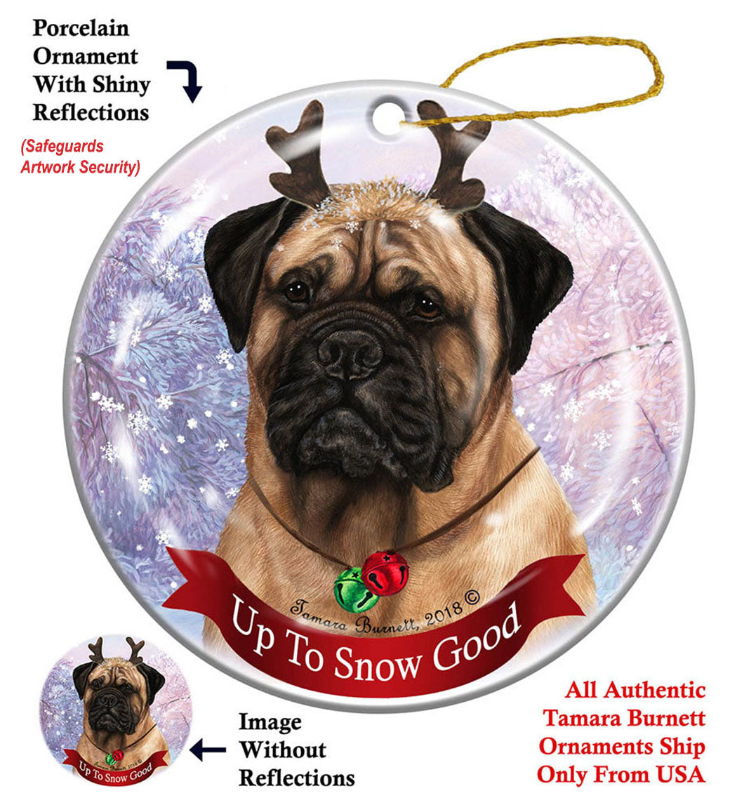 Bullmastiff Fawn - Up To Snow Good Ornament