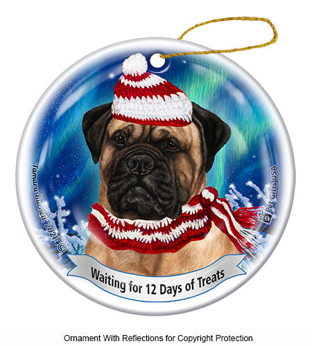 Bullmastiff Fawn 12 Days of Treats Ornament