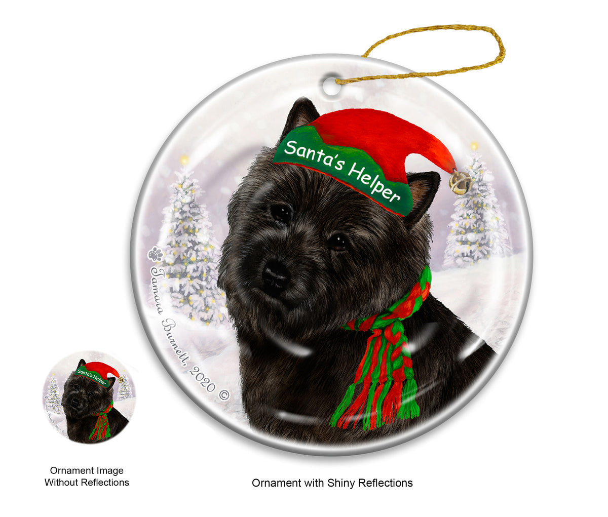 Cairn Terrier Black Ornament