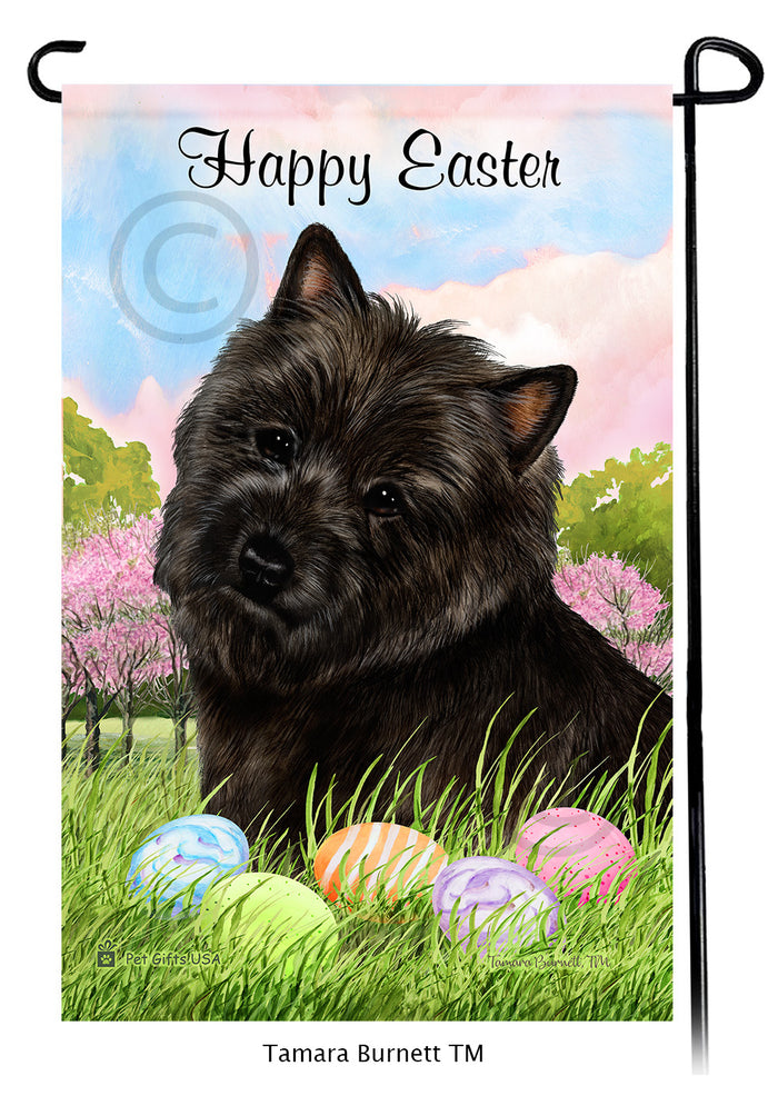 Cairn Terrier Happy Easter Garden Flags