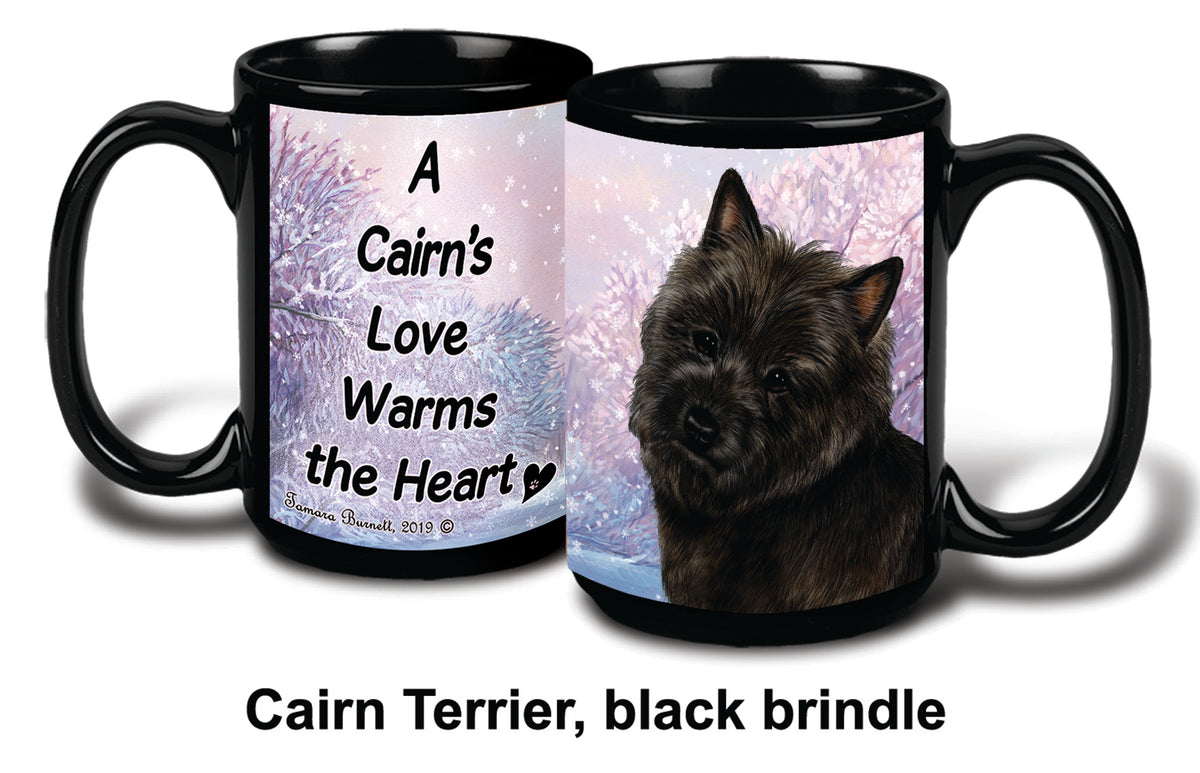 Cairn Terrier Black Winter Mug 15 oz