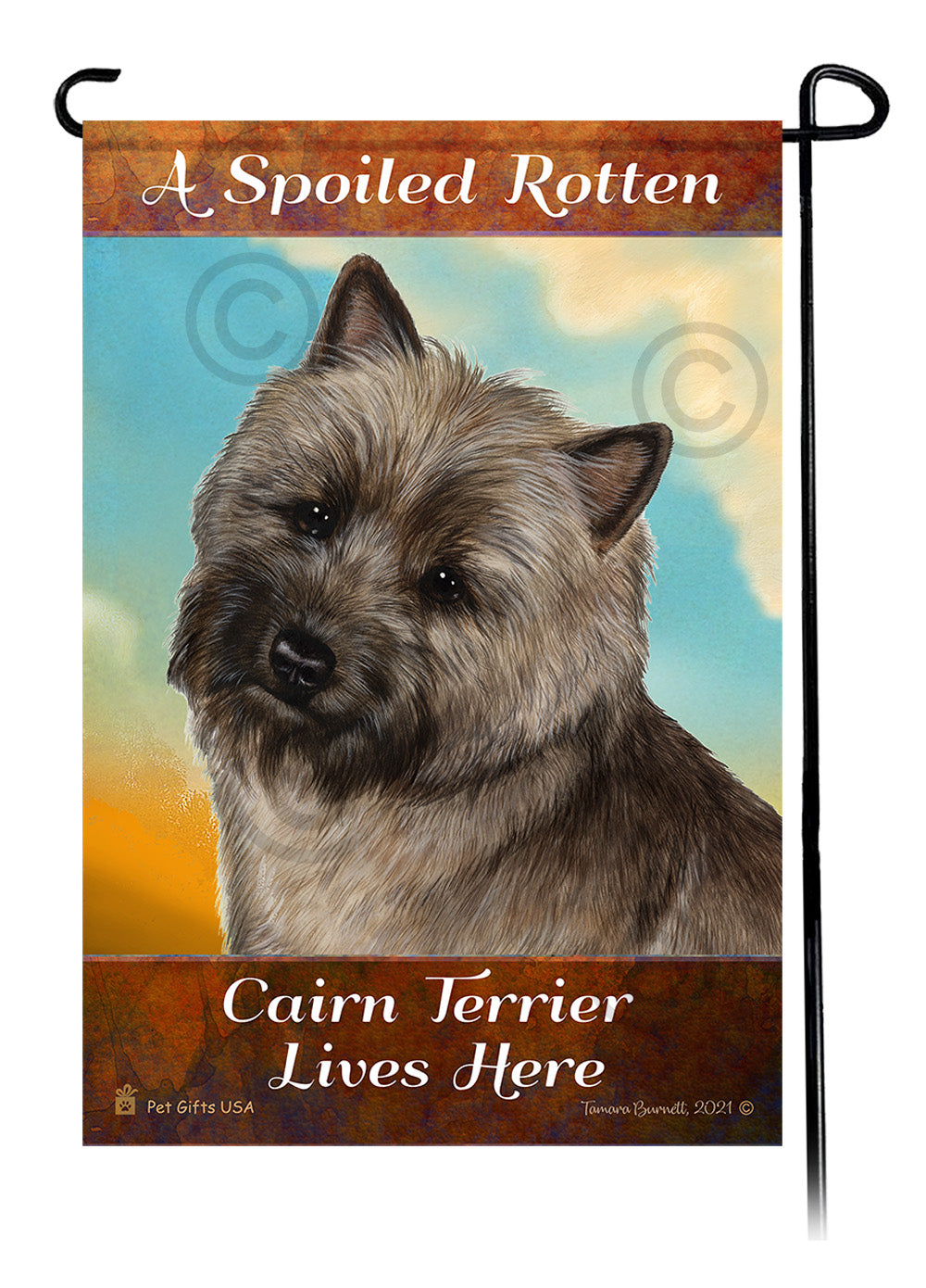 Cairn Terrier Spoiled Rotten - Garden Flag