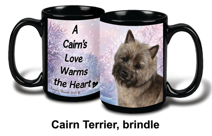 Cairn Terrier Brindle Winter Mug 15 oz