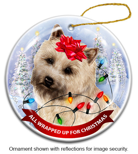 Cairn Terrier All Wrapped Up Ornament