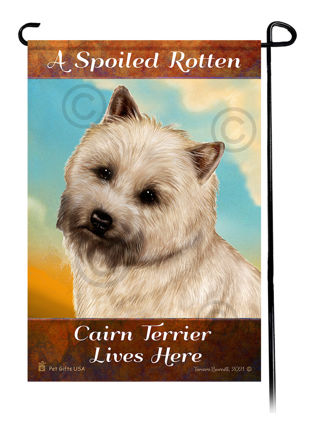 Cairn Terrier Spoiled Rotten - Garden Flag