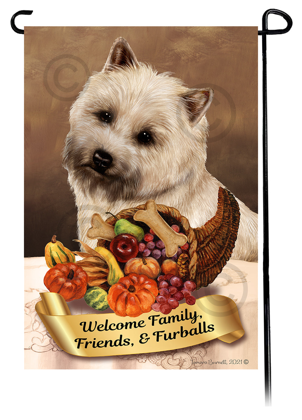 Soft Coated Wheaten Thanksgiving Garden Flags