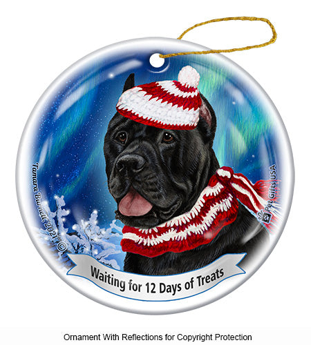 Cane Corso Black 12 Days of Treats Ornament