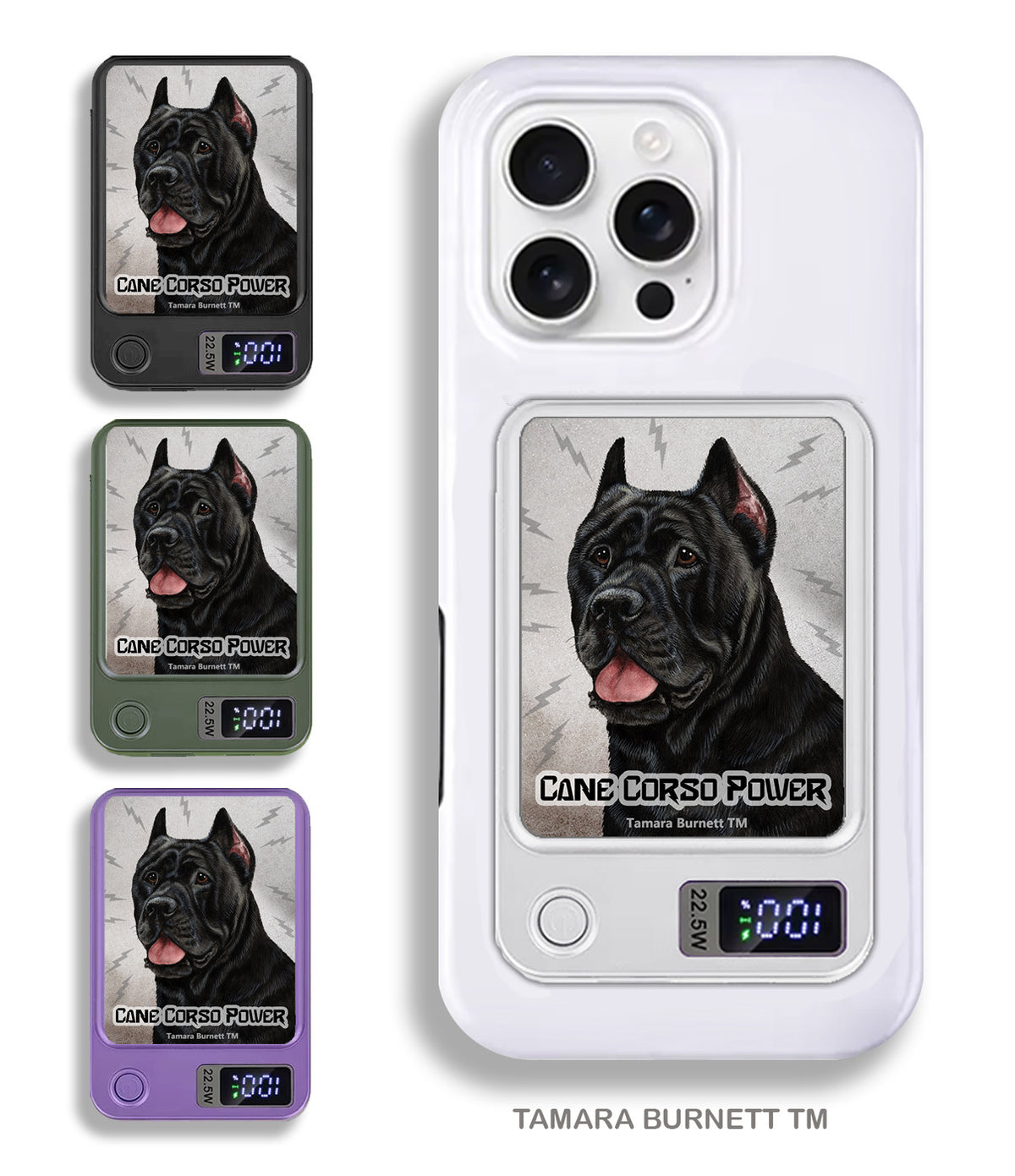 Cane Corso Black Phone Bank Wireless Charger