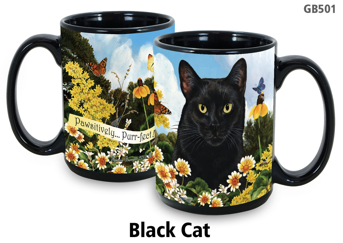 Black Cat - Garden Party Fun Mug 15 oz
