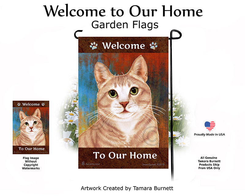 Tuxedo Cat Welcome To Our Home - Garden Flag