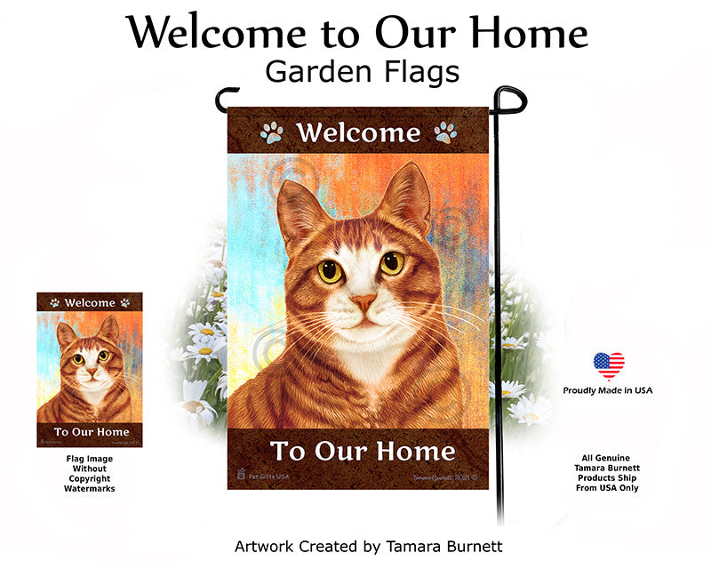 Tuxedo Cat Welcome To Our Home - Garden Flag