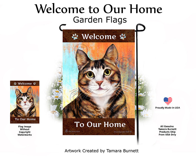 Tuxedo Cat Welcome To Our Home - Garden Flag
