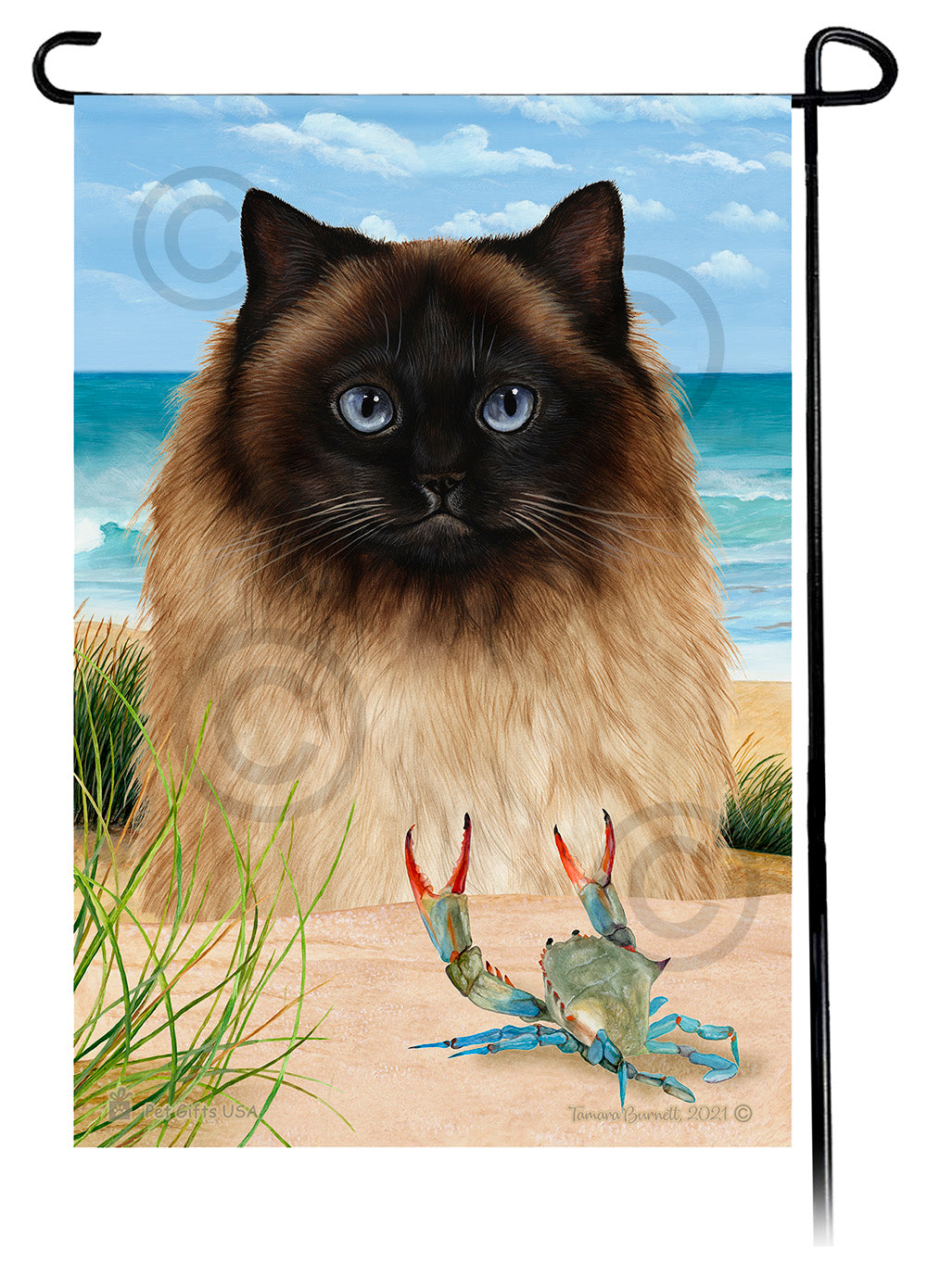 Himalayan Cat Summer Flowers Garden Flag