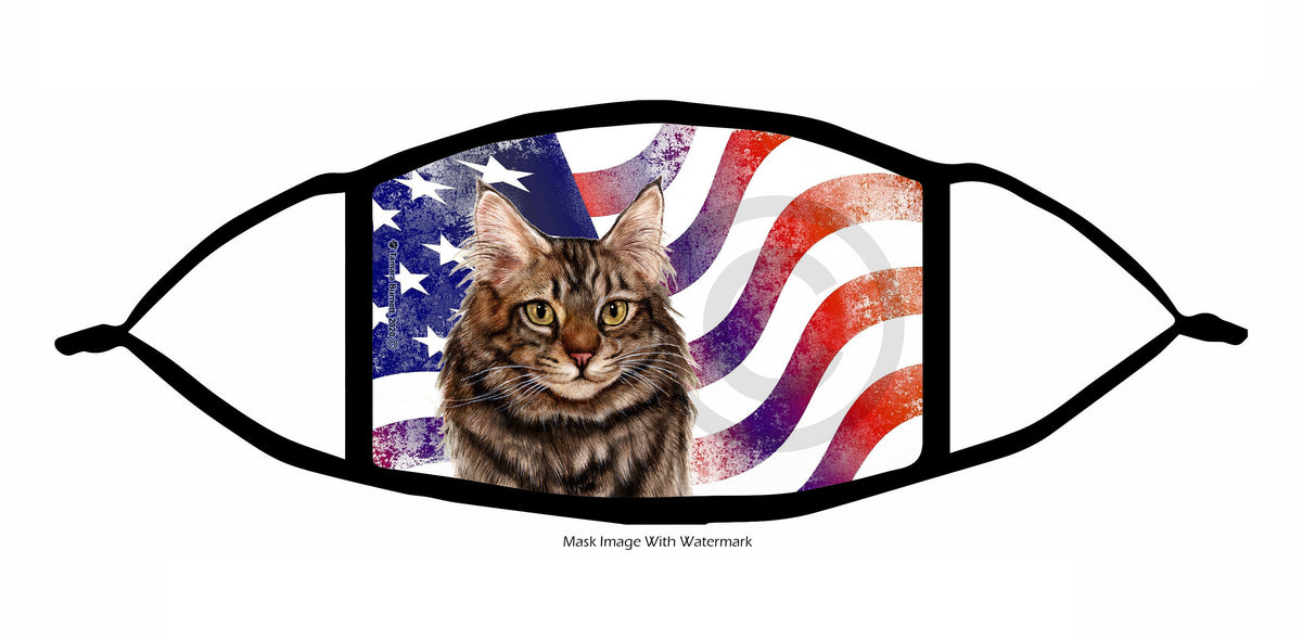 Maine Coon (Brown) Face Mask